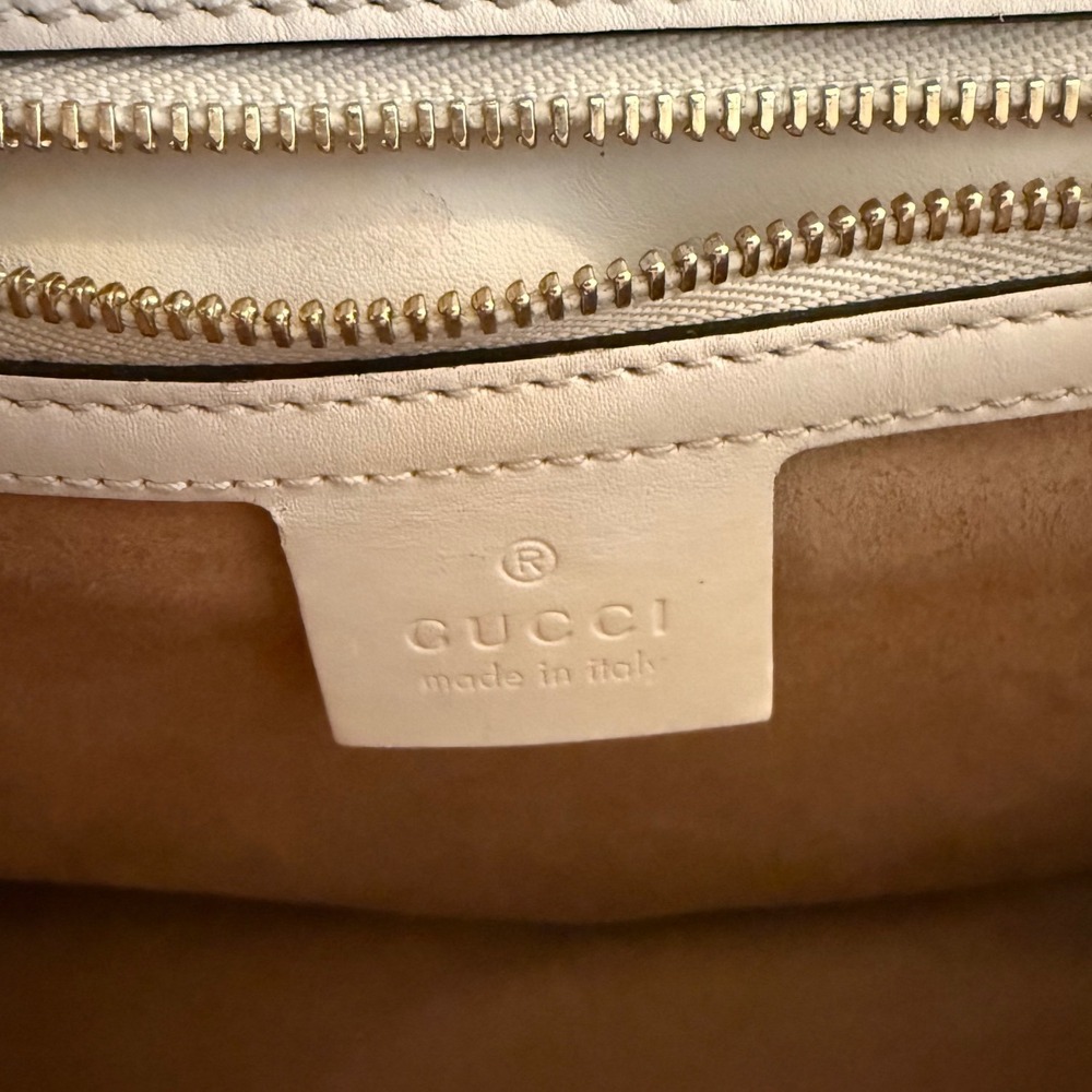 Gucci Sylvie Medium Floral Embroidered Leather Top Handle Bag | Box + Dust Bag - Picture 7 of 16